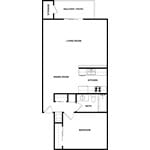 B Plan Grande, 1 Bedroom, 1 Bathroom B Plan Grande, 1 Bedroom, 1 Bathroom